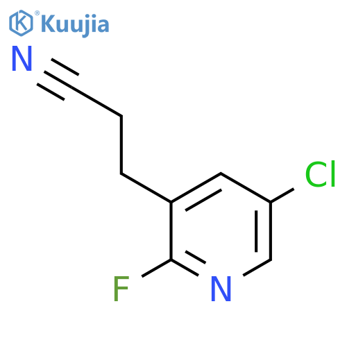 3-(5-chloro-2-fluoropyridin-3-yl)propanenitrile structure