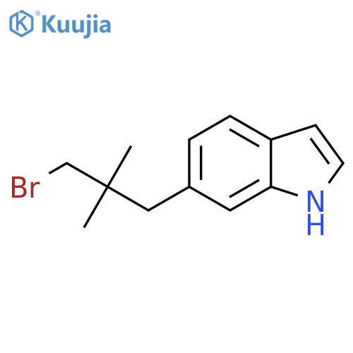6-(3-bromo-2,2-dimethylpropyl)-1H-indole structure