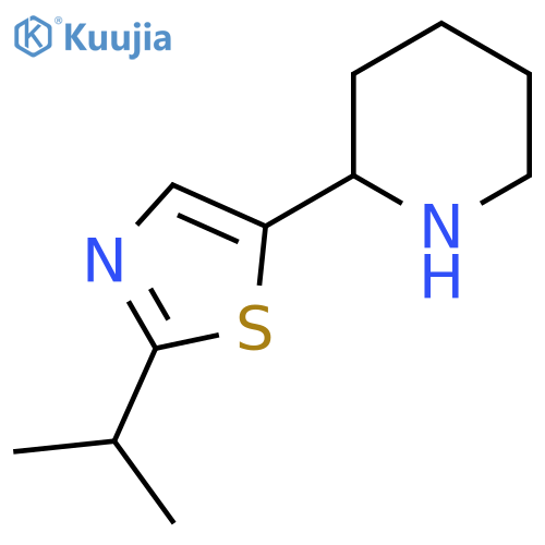 2-2-(propan-2-yl)-1,3-thiazol-5-ylpiperidine structure