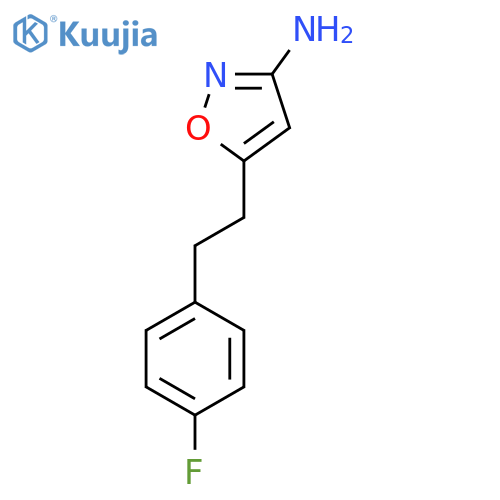 5-2-(4-fluorophenyl)ethyl-1,2-oxazol-3-amine structure