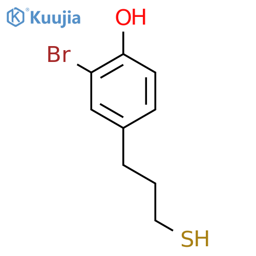 2-bromo-4-(3-sulfanylpropyl)phenol structure