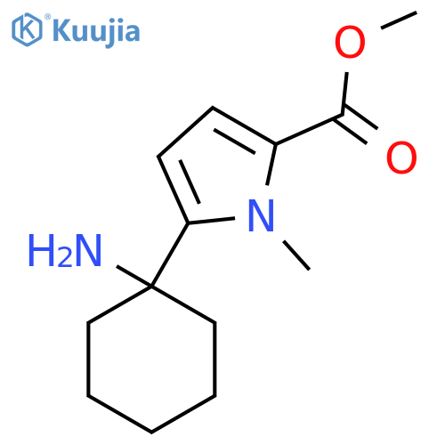 methyl 5-(1-aminocyclohexyl)-1-methyl-1H-pyrrole-2-carboxylate structure
