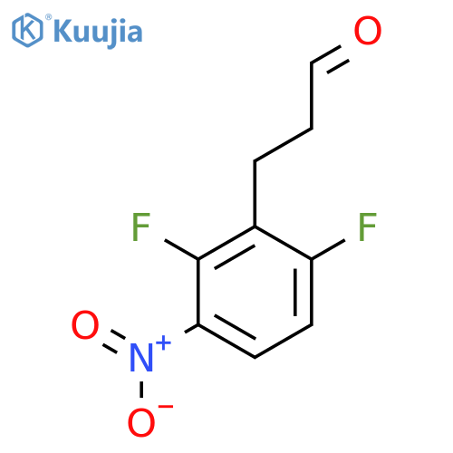 3-(2,6-difluoro-3-nitrophenyl)propanal structure