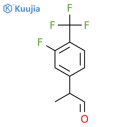 2-3-fluoro-4-(trifluoromethyl)phenylpropanal structure
