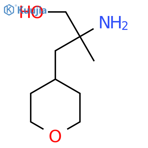 2-amino-2-methyl-3-(oxan-4-yl)propan-1-ol structure