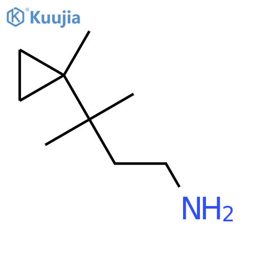3-methyl-3-(1-methylcyclopropyl)butan-1-amine structure