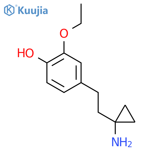 4-2-(1-aminocyclopropyl)ethyl-2-ethoxyphenol structure