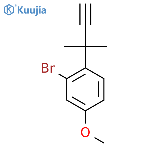 2-bromo-4-methoxy-1-(2-methylbut-3-yn-2-yl)benzene structure