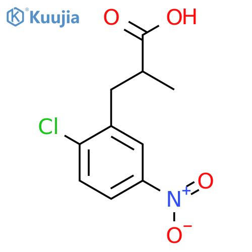 3-(2-Chloro-5-nitrophenyl)-2-methylpropanoic acid structure