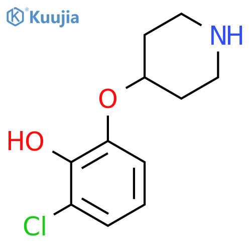 2-chloro-6-(piperidin-4-yloxy)phenol structure