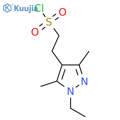 2-(1-ethyl-3,5-dimethyl-1H-pyrazol-4-yl)ethane-1-sulfonyl chloride structure