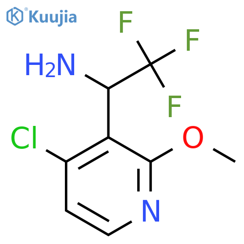 1-(4-chloro-2-methoxypyridin-3-yl)-2,2,2-trifluoroethan-1-amine structure