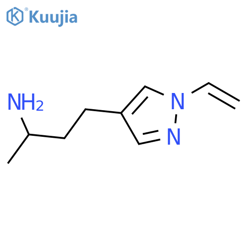 4-(1-ethenyl-1H-pyrazol-4-yl)butan-2-amine structure