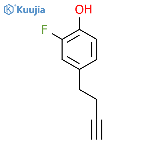 4-(but-3-yn-1-yl)-2-fluorophenol structure