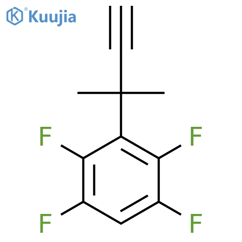 1,2,4,5-tetrafluoro-3-(2-methylbut-3-yn-2-yl)benzene structure
