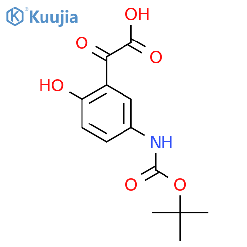 2-(5-{(tert-butoxy)carbonylamino}-2-hydroxyphenyl)-2-oxoacetic acid structure
