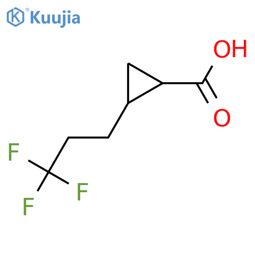 2-(3,3,3-trifluoropropyl)cyclopropane-1-carboxylic acid structure