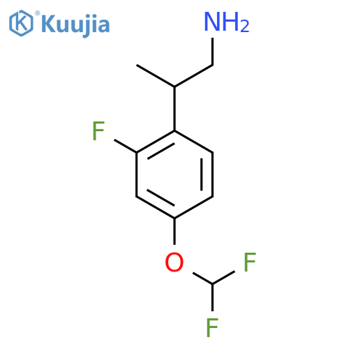 2-4-(difluoromethoxy)-2-fluorophenylpropan-1-amine structure