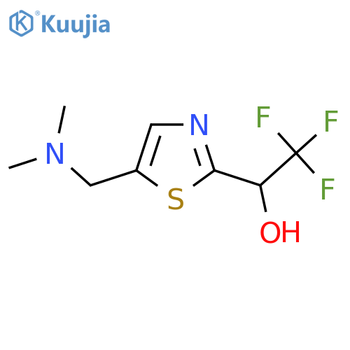 1-{5-(dimethylamino)methyl-1,3-thiazol-2-yl}-2,2,2-trifluoroethan-1-ol structure