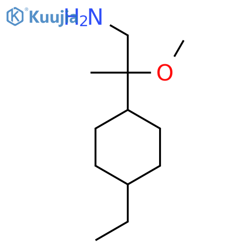 2-(4-ethylcyclohexyl)-2-methoxypropan-1-amine structure