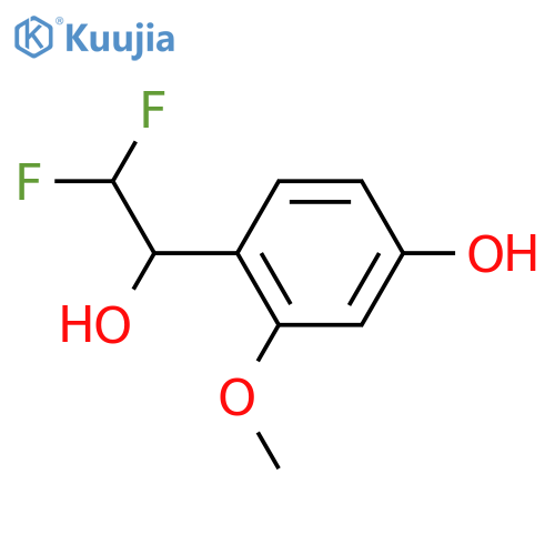 4-(2,2-difluoro-1-hydroxyethyl)-3-methoxyphenol structure