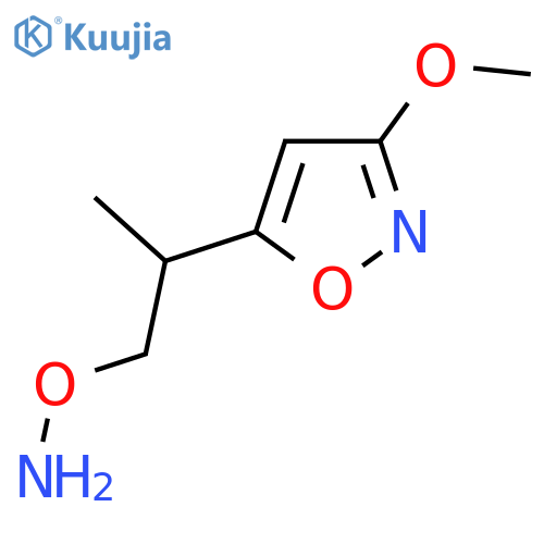 O-2-(3-methoxy-1,2-oxazol-5-yl)propylhydroxylamine structure