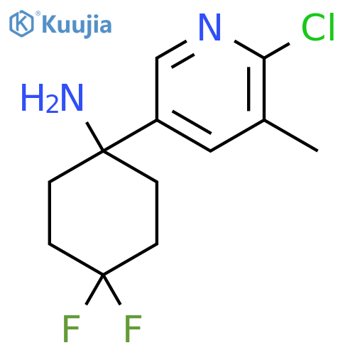 1-(6-chloro-5-methylpyridin-3-yl)-4,4-difluorocyclohexan-1-amine structure