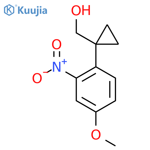 1-(4-methoxy-2-nitrophenyl)cyclopropylmethanol structure