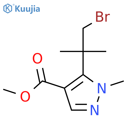 methyl 5-(1-bromo-2-methylpropan-2-yl)-1-methyl-1H-pyrazole-4-carboxylate structure