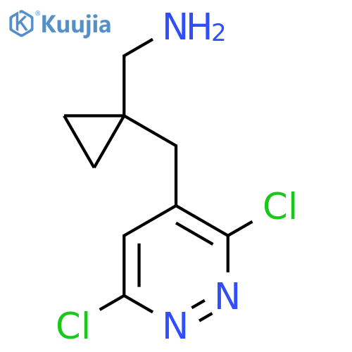 {1-(3,6-dichloropyridazin-4-yl)methylcyclopropyl}methanamine structure
