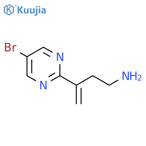 3-(5-bromopyrimidin-2-yl)but-3-en-1-amine structure