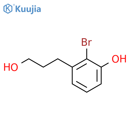 2-bromo-3-(3-hydroxypropyl)phenol structure
