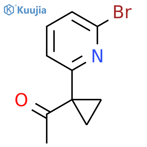 1-1-(6-bromopyridin-2-yl)cyclopropylethan-1-one structure