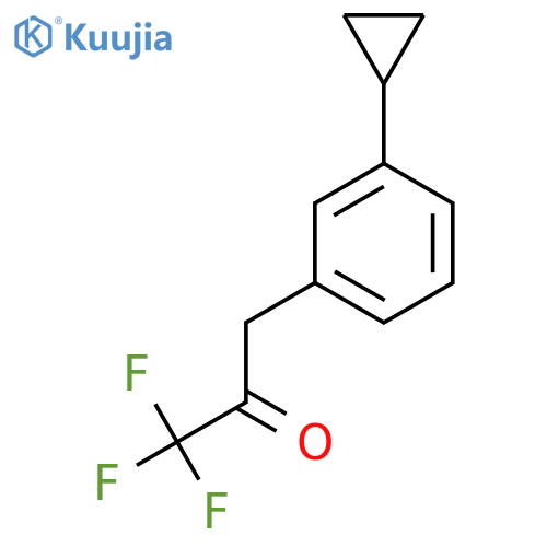 3-(3-cyclopropylphenyl)-1,1,1-trifluoropropan-2-one structure