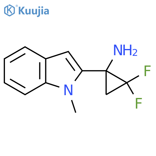 2,2-difluoro-1-(1-methyl-1H-indol-2-yl)cyclopropan-1-amine structure