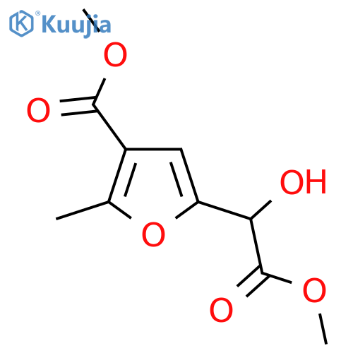 Methyl 5-(1-hydroxy-2-methoxy-2-oxoethyl)-2-methylfuran-3-carboxylate structure