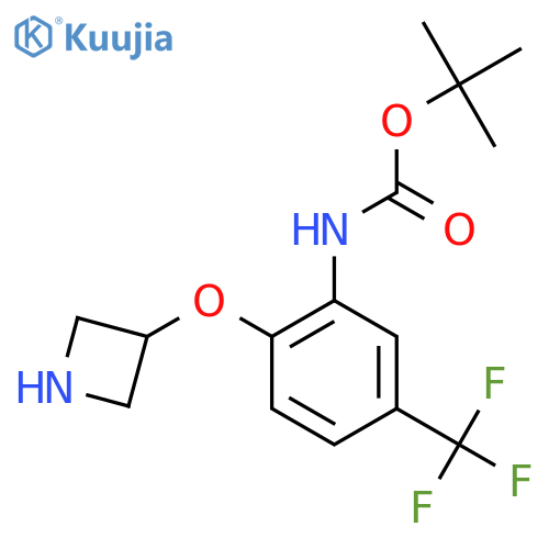 tert-butyl N-2-(azetidin-3-yloxy)-5-(trifluoromethyl)phenylcarbamate structure