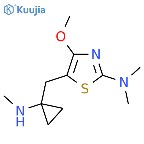 4-methoxy-N,N-dimethyl-5-{1-(methylamino)cyclopropylmethyl}-1,3-thiazol-2-amine structure