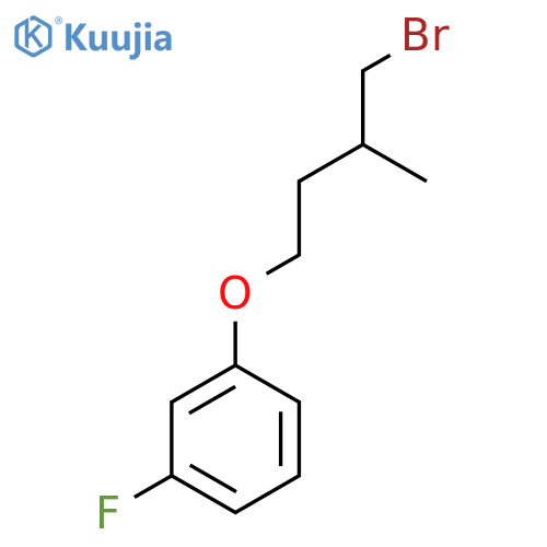 1-(4-bromo-3-methylbutoxy)-3-fluorobenzene structure