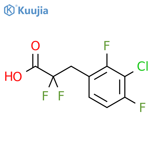 3-(3-chloro-2,4-difluorophenyl)-2,2-difluoropropanoic acid structure