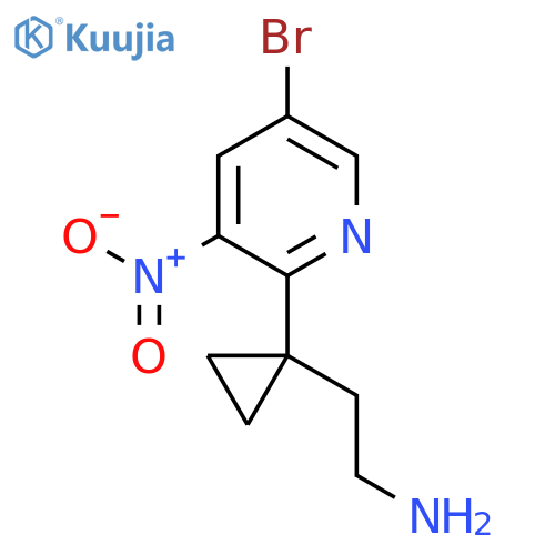 2-1-(5-bromo-3-nitropyridin-2-yl)cyclopropylethan-1-amine structure
