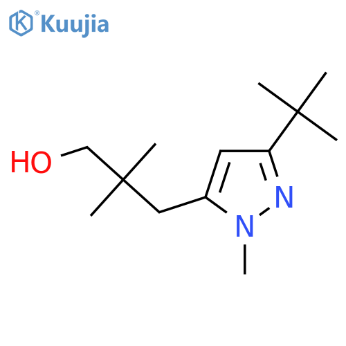 3-(3-tert-butyl-1-methyl-1H-pyrazol-5-yl)-2,2-dimethylpropan-1-ol structure
