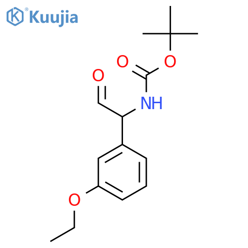 tert-butyl N-1-(3-ethoxyphenyl)-2-oxoethylcarbamate structure