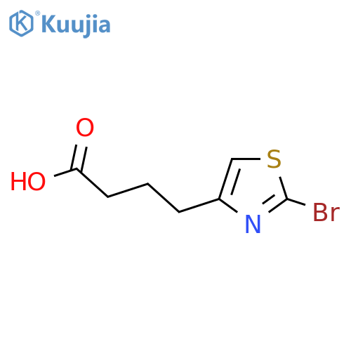 4-(2-bromo-1,3-thiazol-4-yl)butanoic acid structure