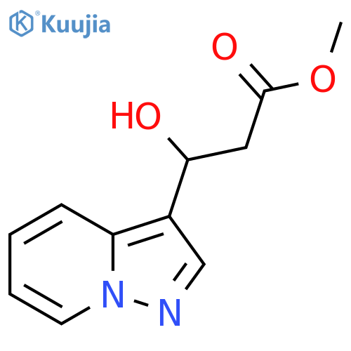 methyl 3-hydroxy-3-{pyrazolo1,5-apyridin-3-yl}propanoate structure
