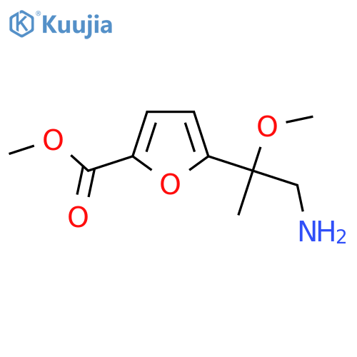 methyl 5-(1-amino-2-methoxypropan-2-yl)furan-2-carboxylate structure