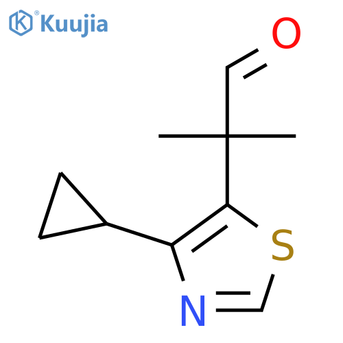 2-(4-cyclopropyl-1,3-thiazol-5-yl)-2-methylpropanal structure