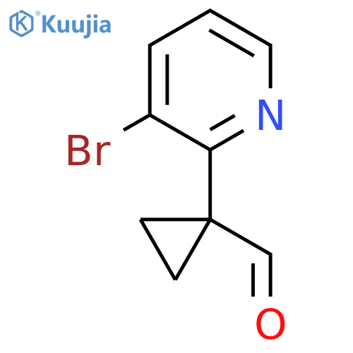 1-(3-bromopyridin-2-yl)cyclopropane-1-carbaldehyde structure