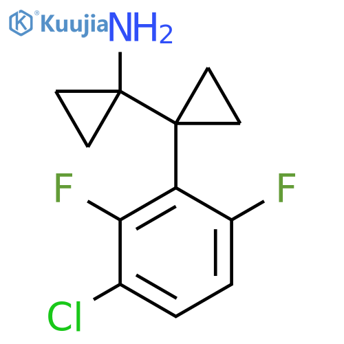 1-1-(3-chloro-2,6-difluorophenyl)cyclopropylcyclopropan-1-amine structure