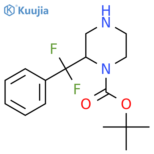 tert-butyl 2-difluoro(phenyl)methylpiperazine-1-carboxylate structure